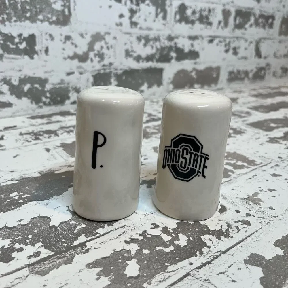 Ohio state buckeyes salt and pepper shakers